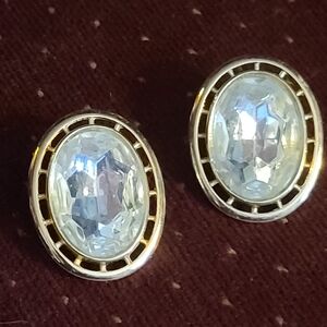 Elegant Silver and Gold Oval Earrings